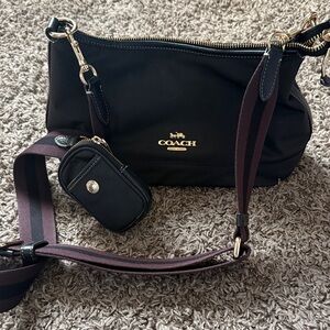 Coach Black Crossbody Bag with Gold Accents